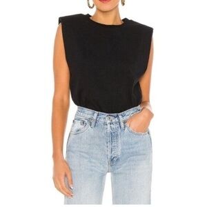 Allsaints Coni Cotton Women Tank Black Size S